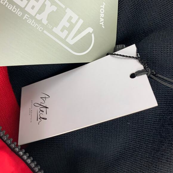 AZTECH Dale of Aspen Size L Red Black Polyamide Blend Zip Up Vest - Picture 6 of 8